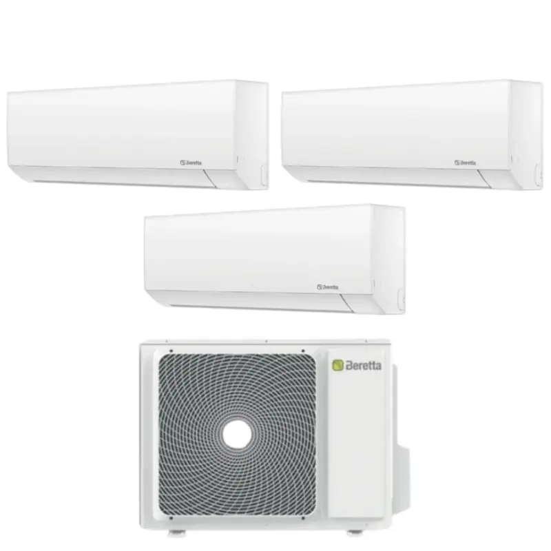 Climatizzatore Condizionatore Beretta Trial Split Inverter serie BREVA E 12+12+12 con 24000-4 R-32 Wi-Fi Optional 12000+12000+12000 - Grande successo