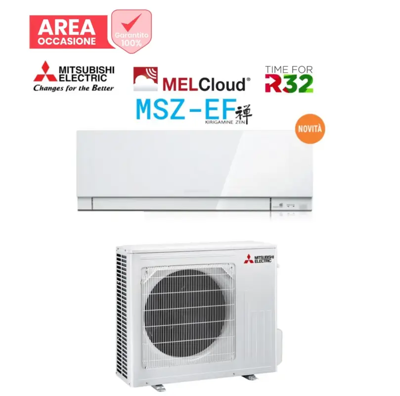 Bestseller | AREA OCCASIONI Climatizzatore Condizionatore Mitsubishi Electric Inverter KIRIGAMINE ZEN WHITE 18000 Btu MSZ-EF50VGKW R-32 Wi-Fi Integrato Bianco