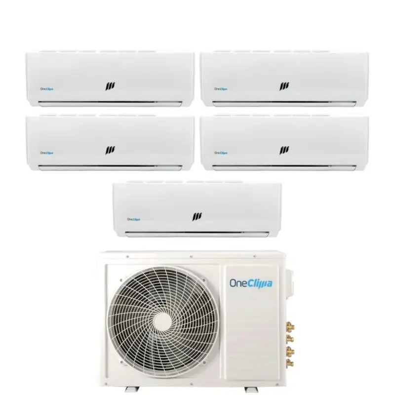 Condizionatore OneClima Penta Split Inverter serie PRO 9+9+9+12+12 con MLT42x5/Y24 R-32 Wi-Fi Optional 9000+9000+9000+12000+12000 - Qualità superiore