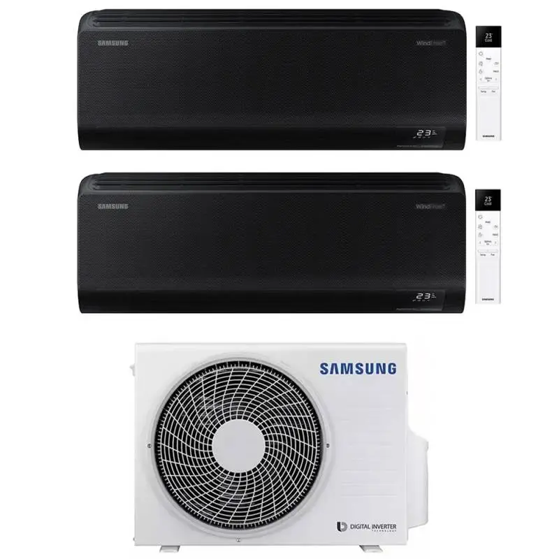 Affare | Condizionatore Dual Split Samsung WindFree Black 12+12 con AJ068TXJ3KG R-32 Wi-Fi Integrato