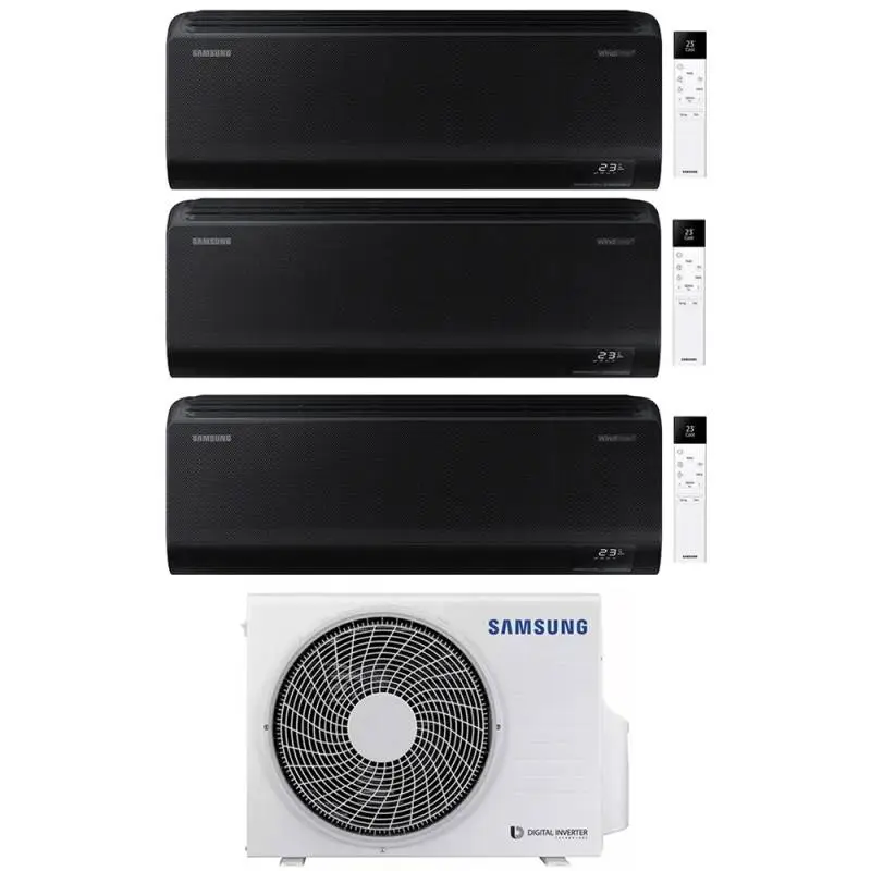 Qualità garantita - Condizionatore Samsung Trial Split Inverter serie WINDFREE BLACK 12+12+12 con AJ068TXJ3KG R-32 Wi-Fi Integrato 12000+12000+12000