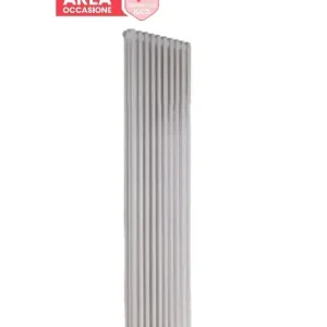 AREA OCCASIONI Batteria completa Radiatore Termosifone in acciaio tubolare Cordivari Ardesia 3 Colonne 10 elementi interasse 1944 mm tappi e riduzioni inclusi h. 2000 | Fine serie