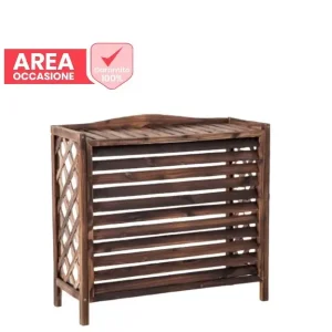 AREA OCCASIONI Copertura Copri Unità Esterna Condizionatore In Legno Wood 80x47x77 Per condizionatori 9000/12000 btu | Qualità superiore