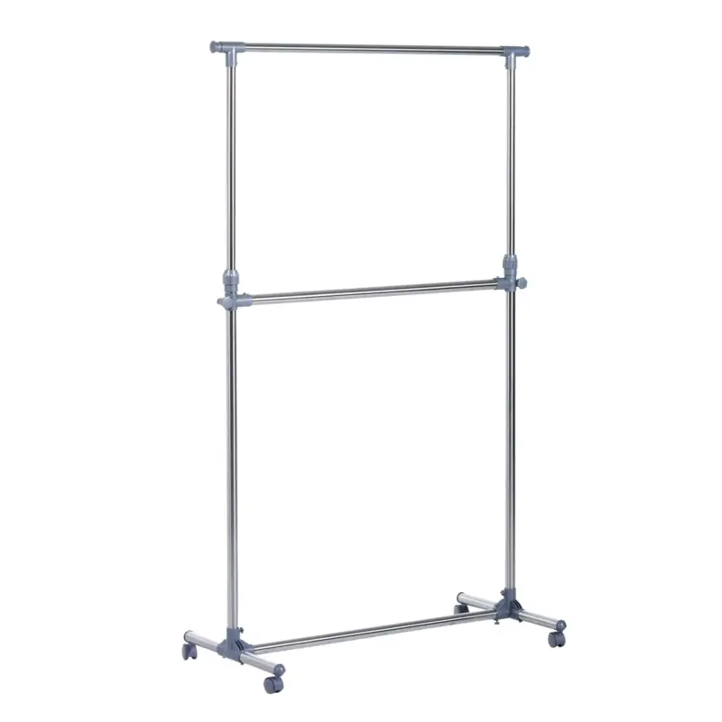 Compra subito | Easycomfort Stender Appendiabiti con Altezza ed Estensione Regolabili, 4 Ruote Girevoli, Acciaio Inox e ABS, 165x48x180cm