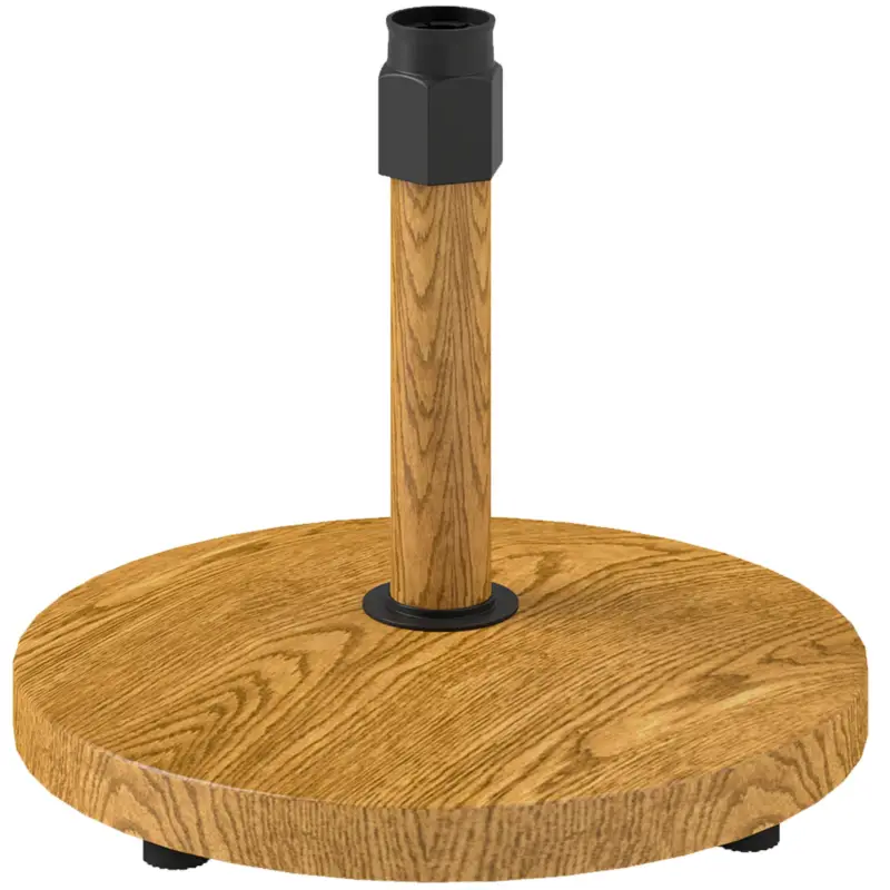 EasyComfort Base per Ombrellone a 4 Ruote con Freni, in Cemento e Metallo, Ø48x44 cm, Color Legno | Non perdertelo