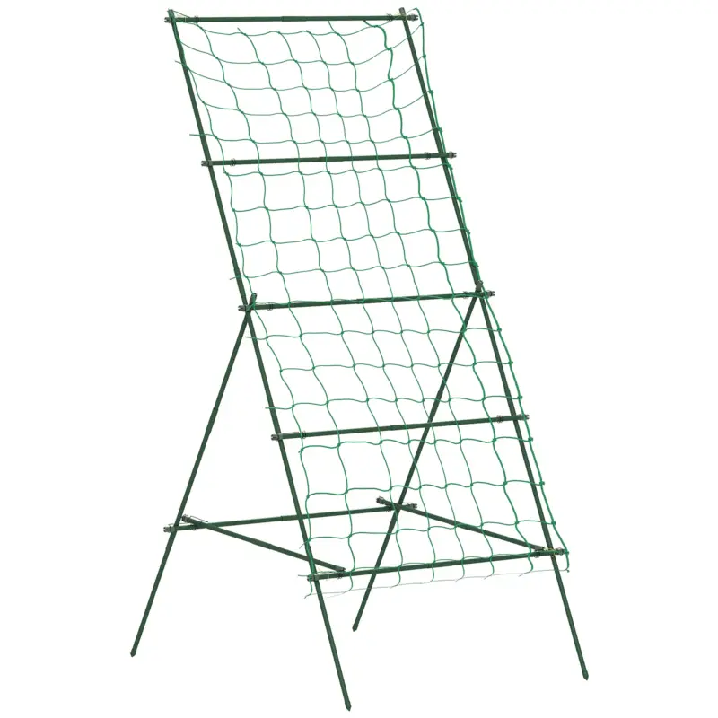 Prodotto di punta - EasyComfort Supporto per Pomodori a forma di A a Livelli Regolabili con Rete, in Acciaio, PE e PP, 101x133x227 cm, Verde