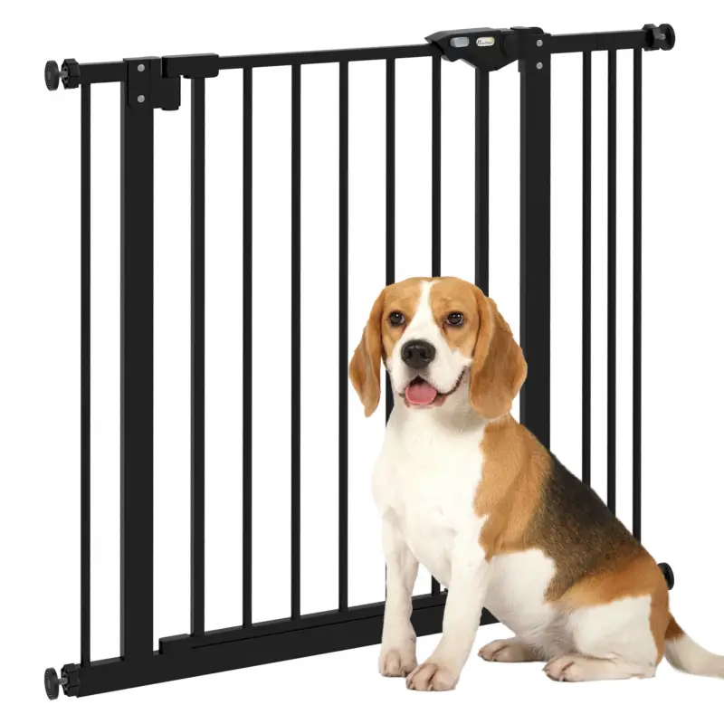 EasyComfort Cancellino per Cani a 2 Estensioni con Larghezza Regolabile fino 100 cm e Chiusura Automatica, Nero - Consigliato