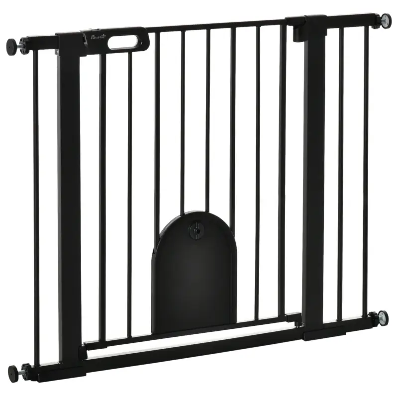 Risparmia ora | EasyComfort Cancellino per Cani Regolabile con Porta Piccola e Chiusura Automatica, 75-103x76cm, Nero