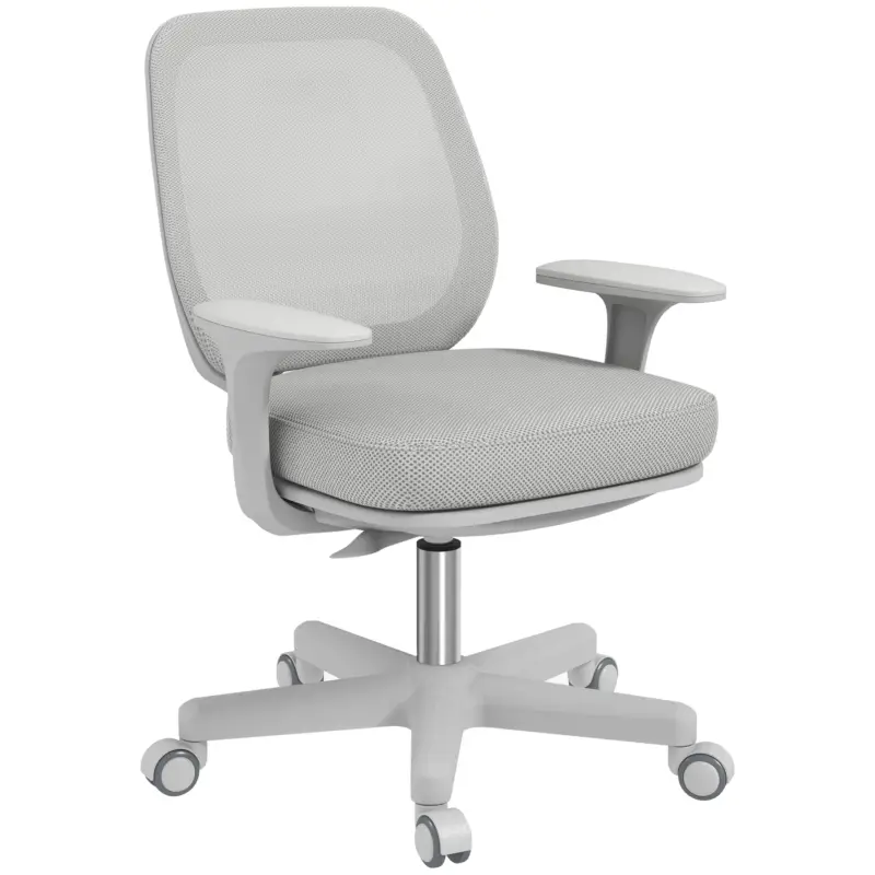 EasyComfort Sedia da Ufficio Ergonomica e Reclinabile ad Altezza Regolabile con 5 Rotelle, 55x48x82.5-94.5 cm, Grigia | Affare