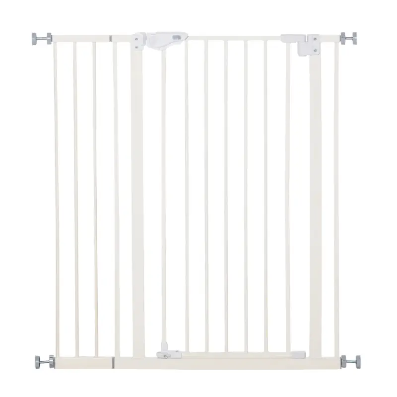 Consigliato | EasyComfort Cancelletto per Cani con 4 Viti Regolabili e Nastro Adesivo, in Metallo e Plastica, 86x104.1 cm, Bianco