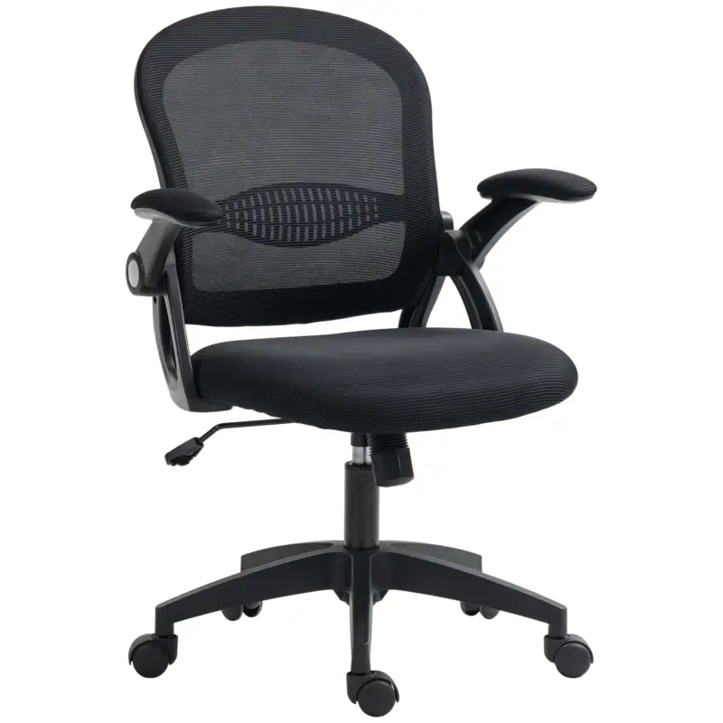 Preferito dai clienti - EasyComfort Sedia da Ufficio Ergonomica con Schienale a Rete e Altezza Regolabile, 65.5x61.5x88-97.5cm, Nero