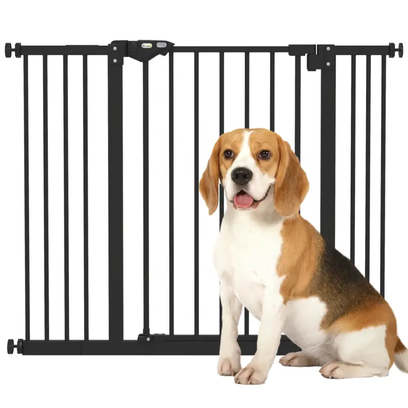 Saldi | EasyComfort Cancellino per Cani a 2 Estensioni con Larghezza Regolabile fino a 100 cm e Chiusura Automatica, Nero