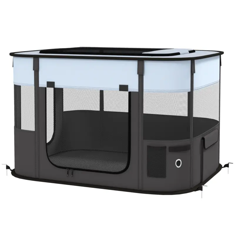 EasyComfort Box per Animali con 7 Finestre, 3 Porte e 2 Borse Portaoggetti, in Poliestere e Acciaio, 84x64x53 cm - Scelta dei clienti