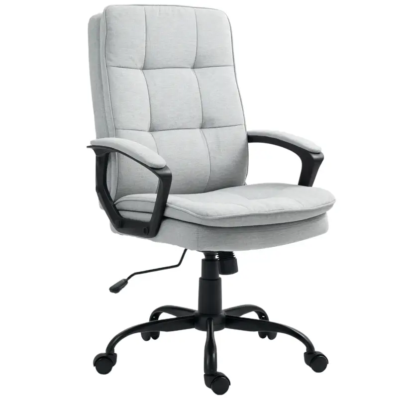 EasyComfort Sedia da Ufficio Ergonomica con Schienale Alto, Altezza Regolabile e Dondolo, Grigio - Ordinabile