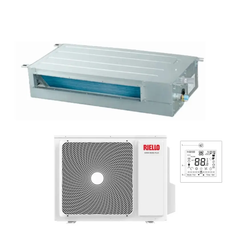 Condizionatore Canalizzato Riello 9000 Btu AMD 25 PAI 20216664 R-32 con Comando a Filo di serie - Ultimi giorni