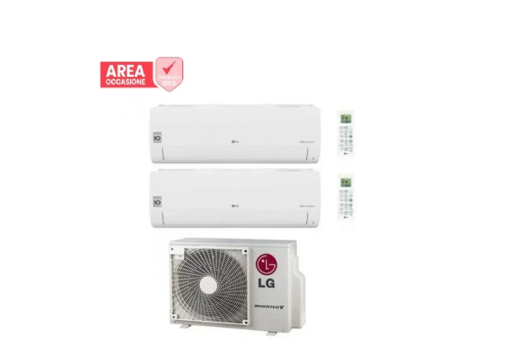 AREA OCCASIONI 2436 Climatizzatore Condizionatore LG Dual Split Inverter Serie Libero Smart 9+9 con MU2R15 UL0 R-32 Wi-Fi Integrato 9000+9000 - Svendita