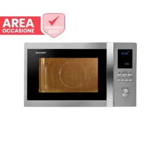 Diretto dalla fabbrica | AREA OCCASIONI 2457 Microonde Combinato Sharp R982STWE 42 Litri 1000 W (A32,6xL55,3xP55) Grill Inox