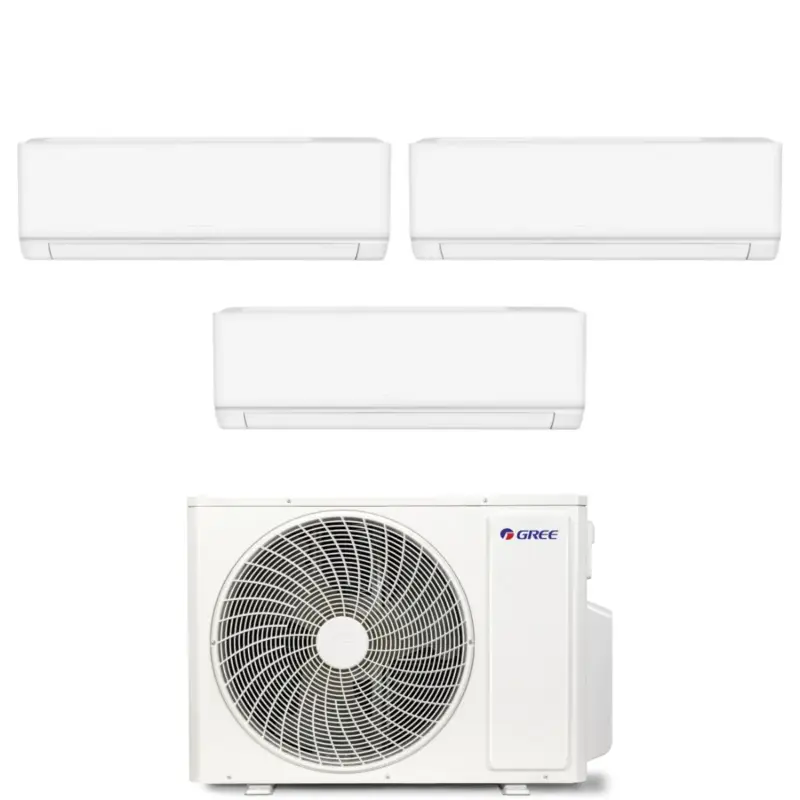 Ultimo arrivo | Condizionatore Trial Split Gree Cosmo 9+9+9 con GWHD(21)NK6OO R-32 Wi-Fi Integrato
