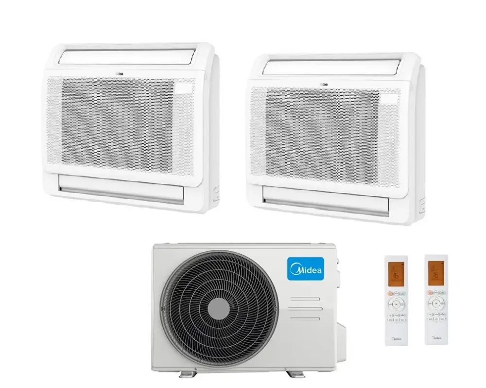 Acquista ora - Condizionatore Dual Split Console Midea 9+12 btu con M2OE-18HFN8-Q R-32 Wi-Fi Optional