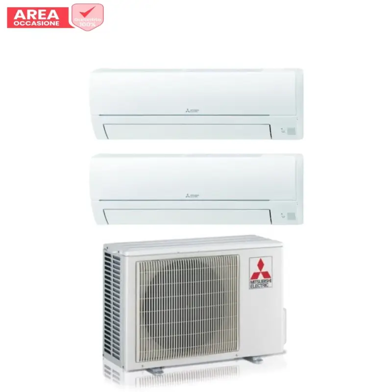 AREA OCCASIONI 2754 Condizionatore Dual Split Mitsubishi Electric Smart MSZ-HR 9+9 con MXZ-2HA50VF R-32 Wi-Fi Optional - Promo lampo