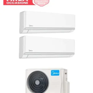 AREA OCCASIONI 2776 Condizionatore Dual Split Midea Elegance 9+9 con M2OH-14HFN8-Q R-32 Wi-Fi Optional - Solo per poco tempo