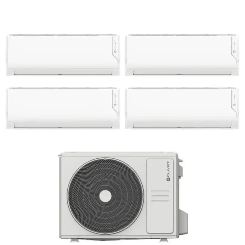 Acquista subito | Condizionatore Quadri Split Clivet Cristallo2 9+9+9+12 con MU2-Y 82M R-32 Wi-Fi Integrato