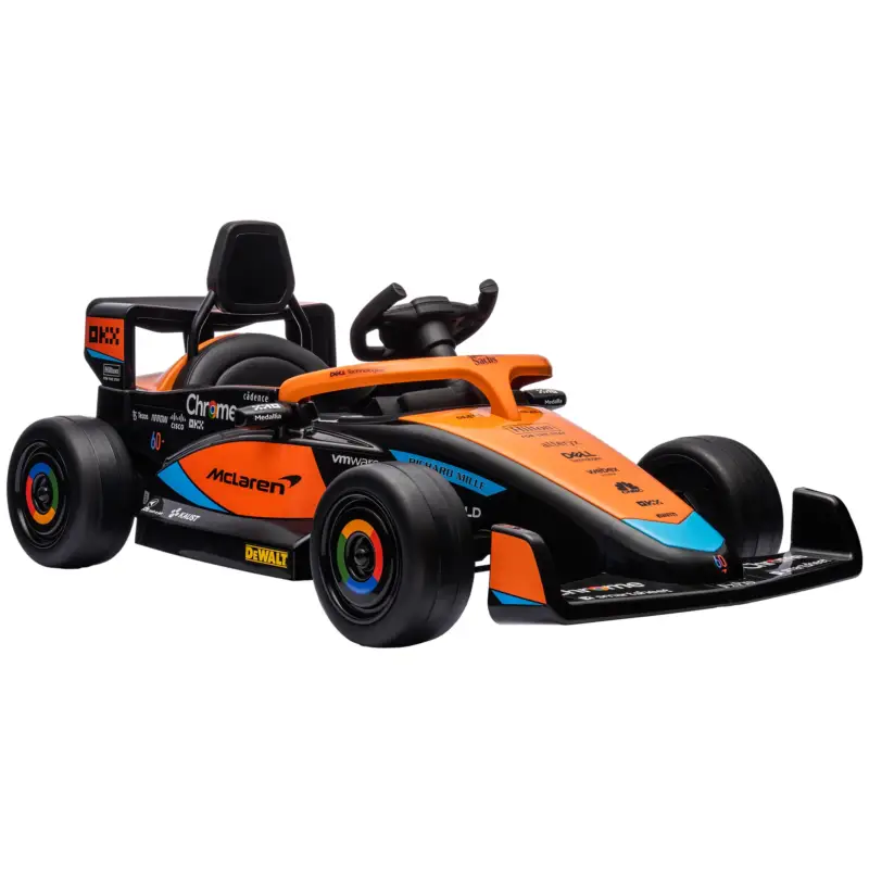 Offerta in scadenza | EasyComfort Macchina Elettrica per Bambini 3-5 con clacson e USB, Auto Licenza McLaren con musica e Telecomando, 115x67x50cm, Arancione