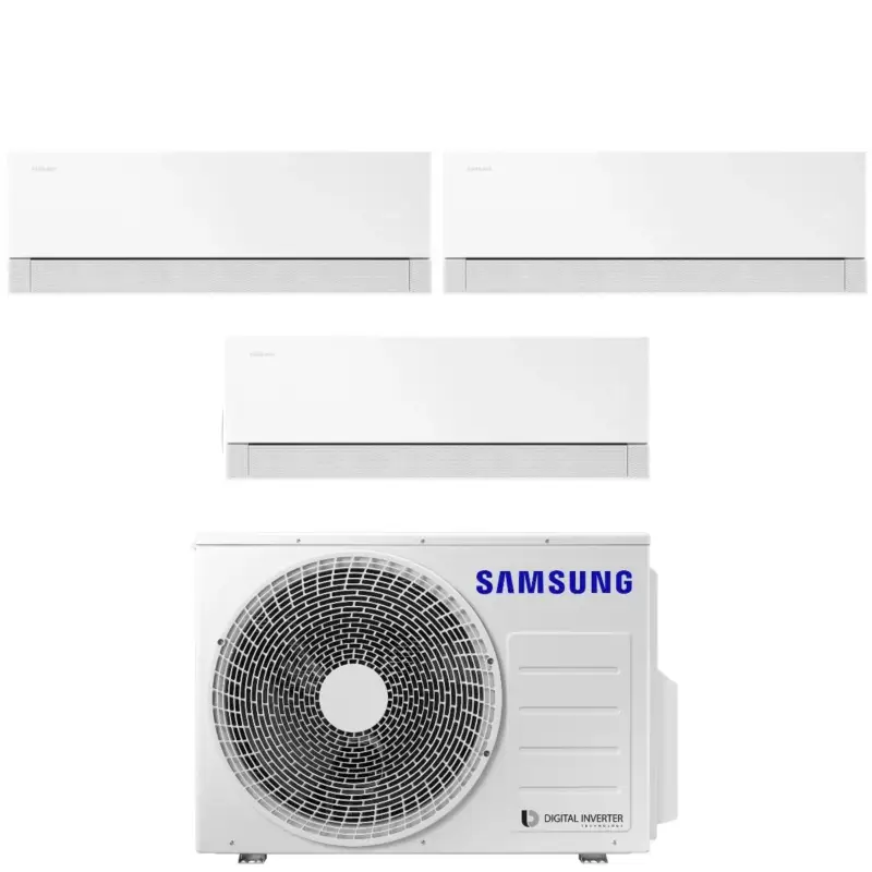 Ultimo arrivo - Condizionatore Trial Split Samsung WindFree Première White 7+9+18 con AJ068TXJ3KG R-32 Wi-Fi Integrato