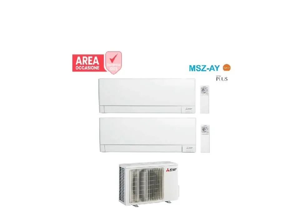 AREA OCCASIONI 2944 Condizionatore Dual Split Mitsubishi Electric MSZ-AY 9+12 con MXZ-2F53VF R-32 Wi-Fi Integrato | Super prezzo