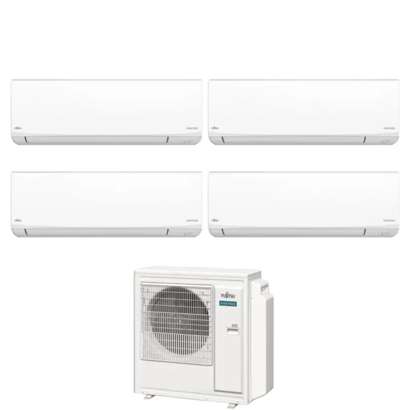 Ultime unità | Condizionatore Quadri Split Fujitsu KJ White 7+9+14+14 con AOEG30KBTA4 R-32 Wi-Fi Integrato