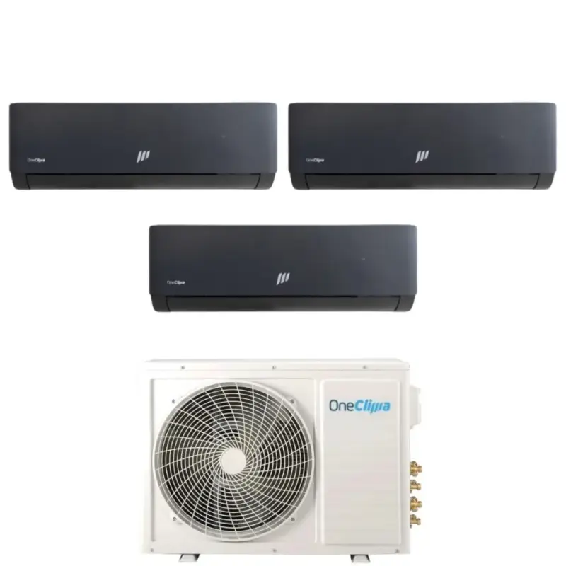 Ultimi pezzi - Condizionatore Trial Split OneClima Prime Black 9+9+12 con MLT27x3/Y24 R-32 Wi-Fi Integrato