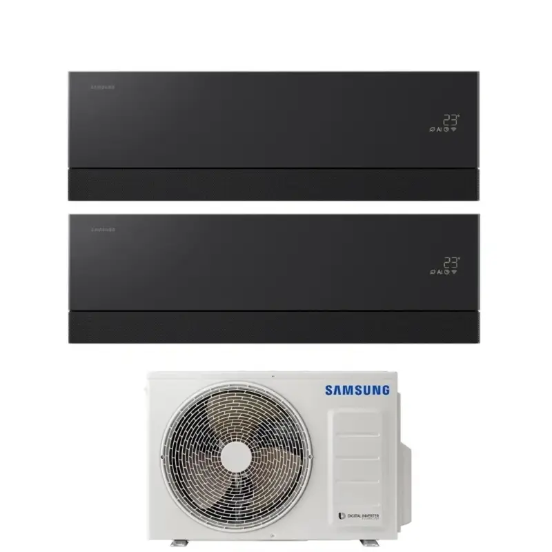 Appena arrivato | Condizionatore Dual Split Samsung WindFree Première Black 7+9 con AJ050TXJ2KG R-32 Wi-Fi Integrato