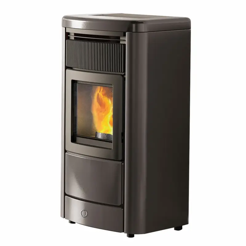 Stufa a pellet EK63 MONDAY230 H - gruppo Edilkamin - 23 kW Idro WiFi Grigio Scuro - Prezzo scontato