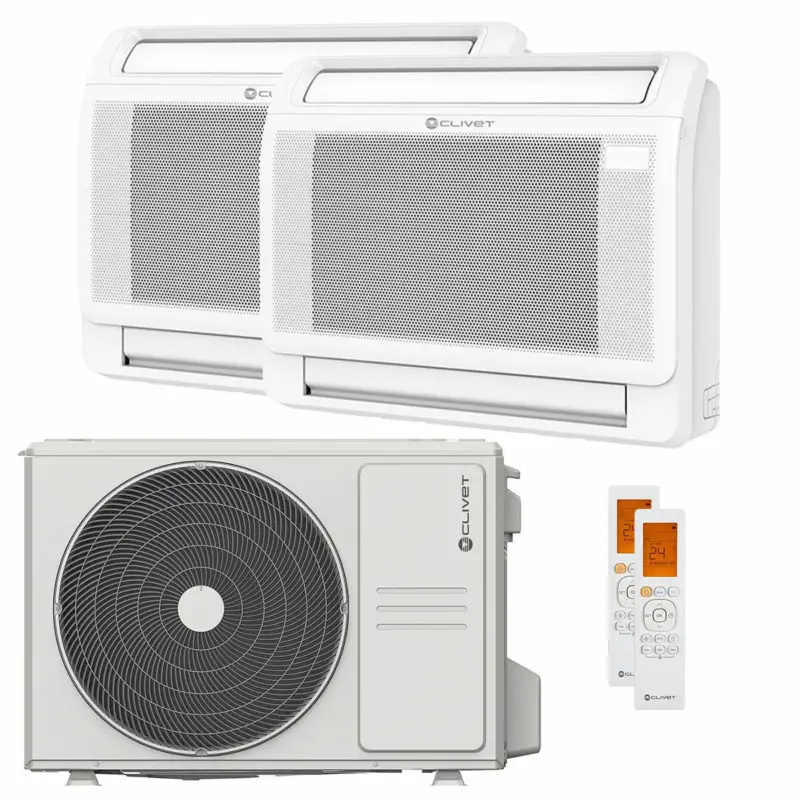 Compra oggi - Condizionatore Clivet CONSOLE 3 dual split 9000+18000 BTU inverter A++ unità esterna 5.3 kW