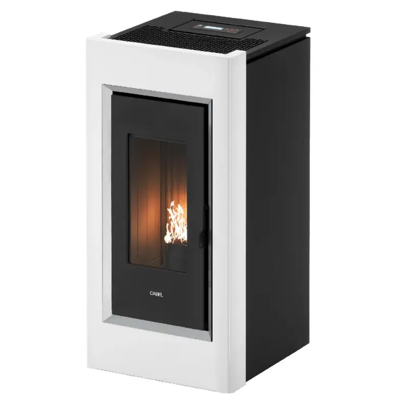 Scorte limitate | Stufa a pellet CADEL Prince Plus 11 kW bianca ad aria canalizzata con wi-fi