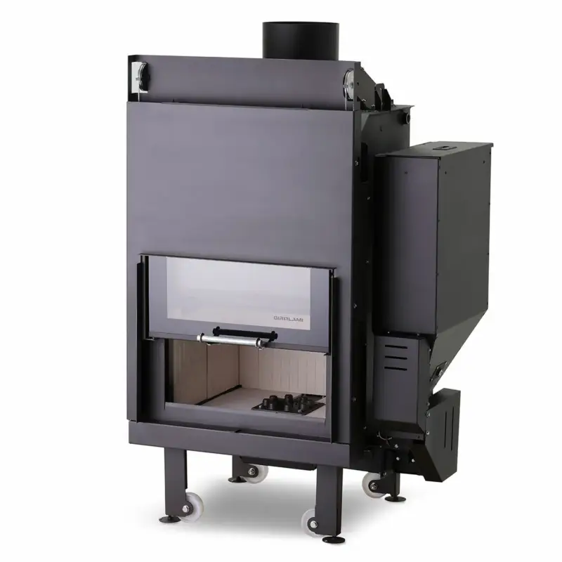 Termocamino policombustibile Girolami TC EVO BIO 80 30 kW caricatore lato destro | Molto richiesto