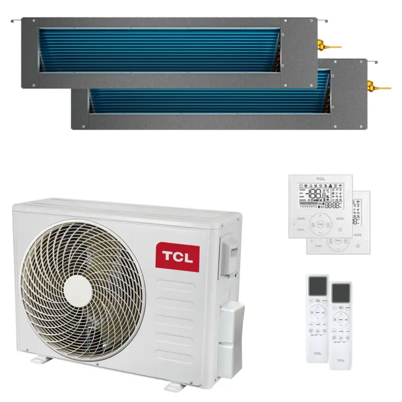 Tra i più amati - Condizionatore TCL Canalizzabile Serie D dual split 9000+9000 BTU inverter A++ wifi unità esterna 4.1 kW