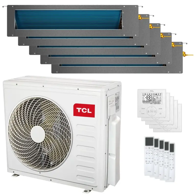 Buon prezzo | Condizionatore TCL Canalizzabile Serie D penta split 12000+12000+12000+12000+12000 BTU inverter A++ wifi unità esterna 12.2 kW