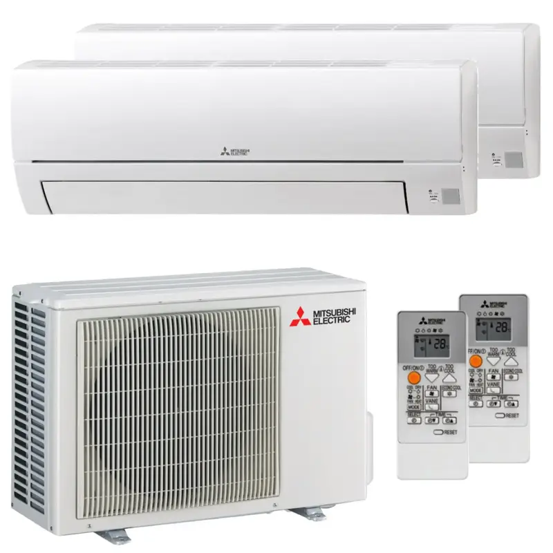 Acquisto sicuro | Condizionatore Mitsubishi Electric MSZ-HR dual split 12000+12000 BTU inverter A++ esterna 5,0 kW