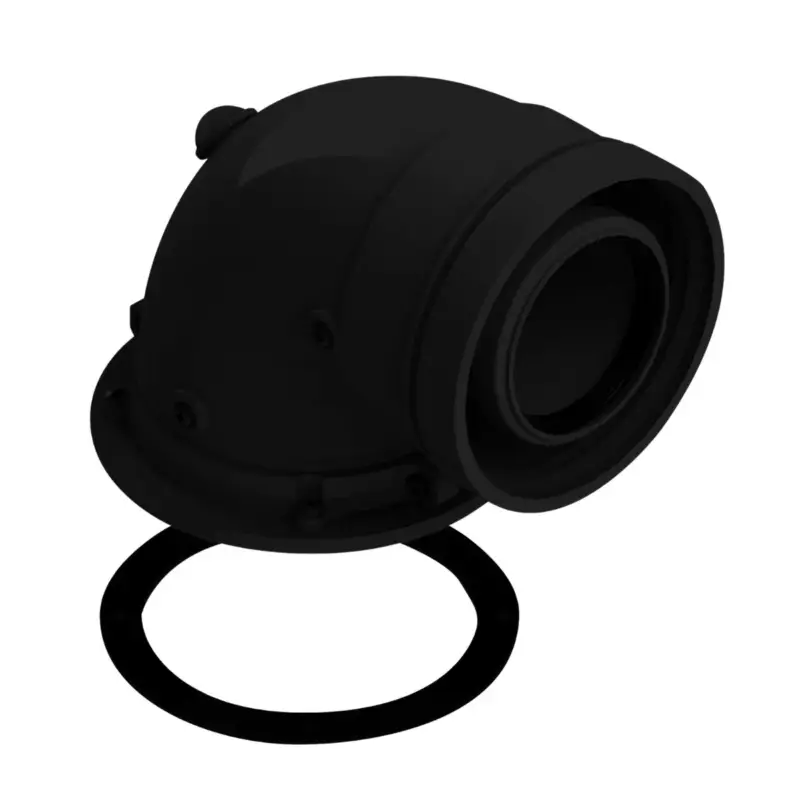 In pronta consegna | Curva coassiale Ferroli 90° girevole 360° con passo 45° ø 100/60 mm - PER CALDAIA FERROLI
