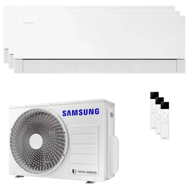 Ultimo arrivo | Condizionatore Samsung WindFree Première Plus trial split 7000+9000+12000 BTU inverter A++ wifi unità esterna 5.2 kW
