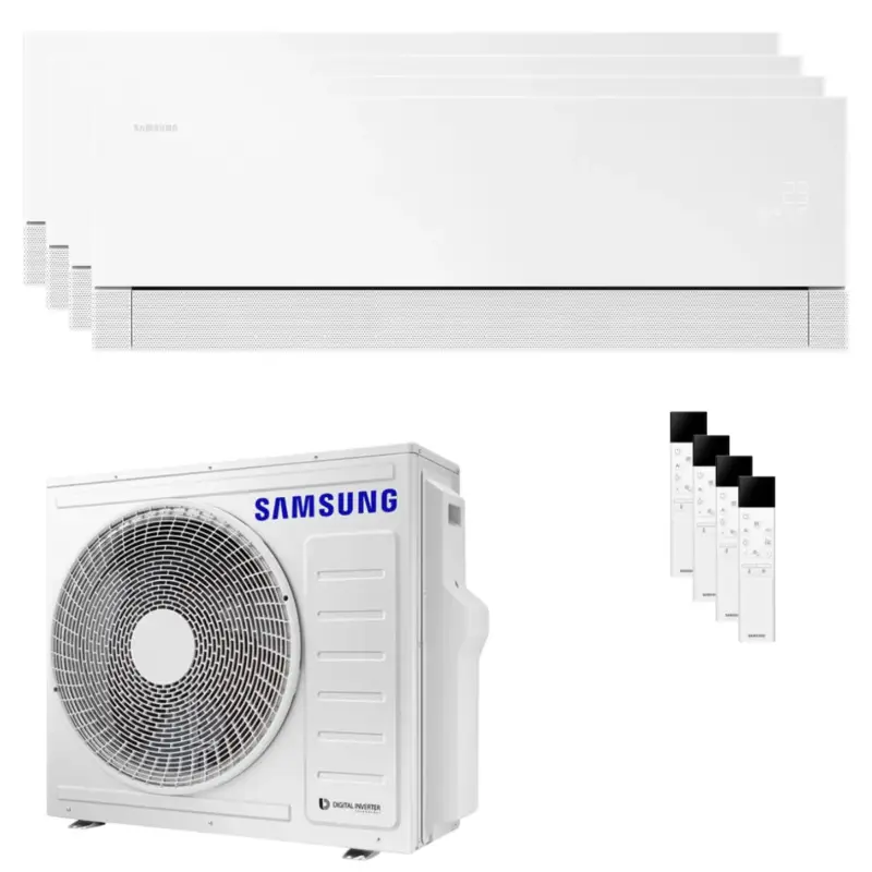 Condizionatore Samsung WindFree Première Plus quadri split 7000+7000+7000+12000 BTU inverter A++ wifi unità esterna 8 kW | Risparmia di più