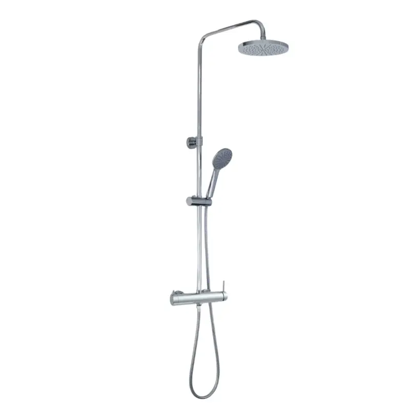 Reso semplice - Colonna doccia Paffoni ZCOL644CR Micro con soffione Ø200 e doccino Giada