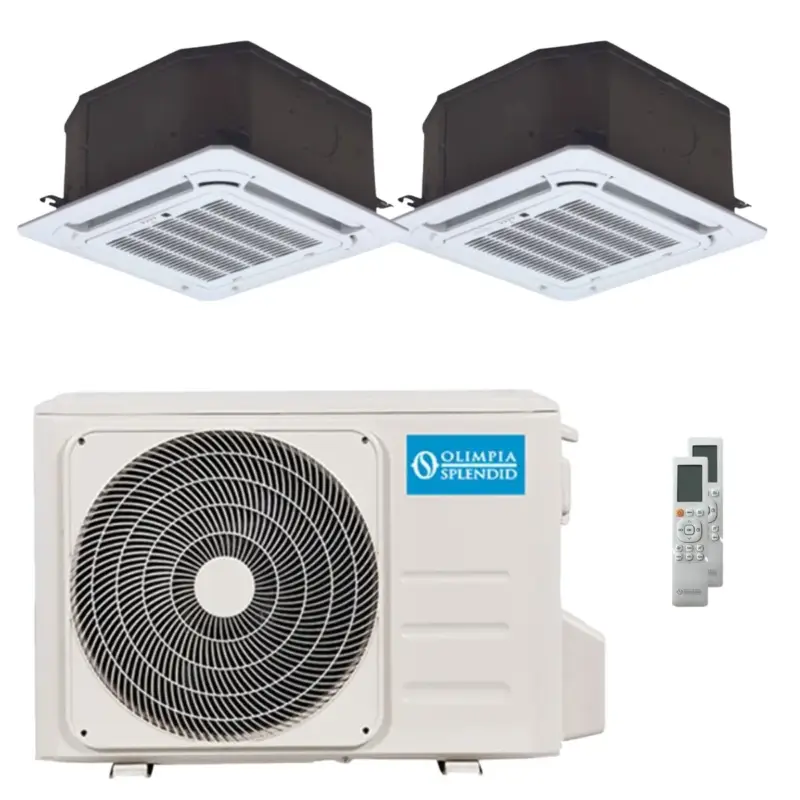 Condizionatore Olimpia Splendid Nexya S6 E Cassette dual split 12000+12000 BTU inverter A++ unità esterna 8.2 kW | Tra i preferiti