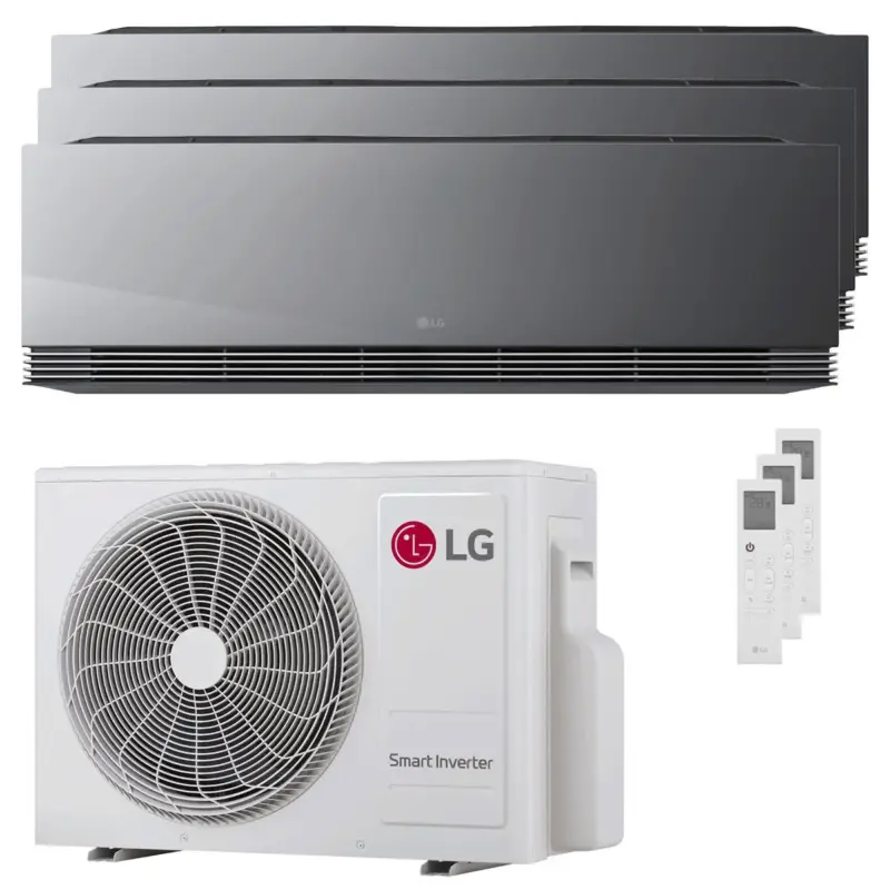 Acquista online - Condizionatore LG ARTCOOL Mirror AI trial split 9000+9000+9000 BTU inverter A+++ wifi unità esterna 6.2 kW